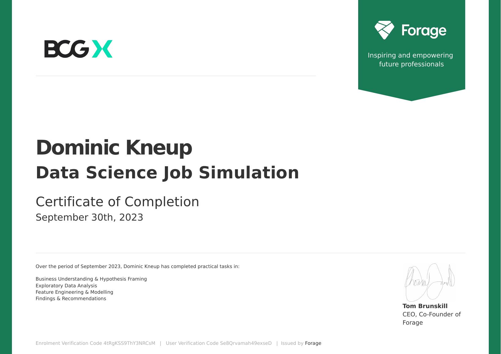 BCG X Data Science Job Simulation 